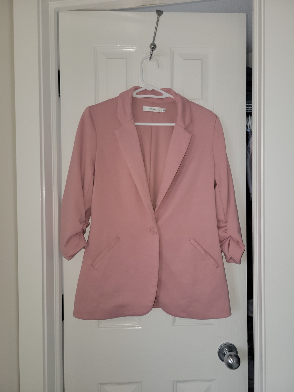 Ricki's Dusty Pink Single-Button Blazer Size M